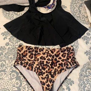 High Waisted & Flounce Bikini Set